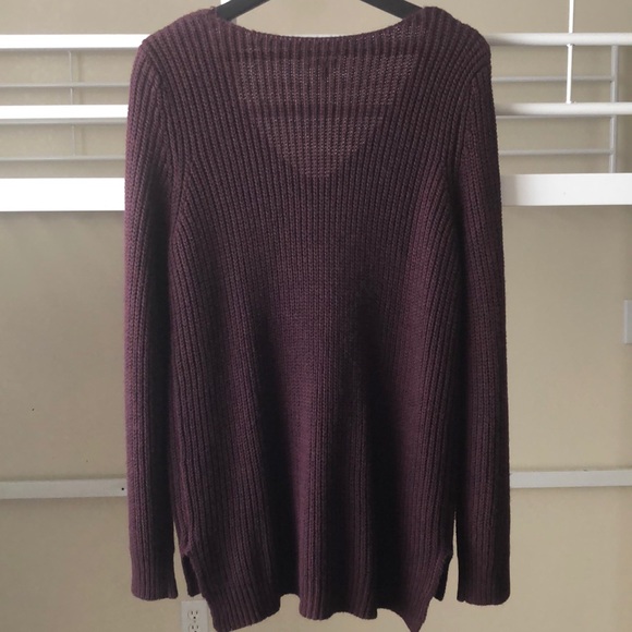 Purple Oversized Knitted Sweater - Picture 2 of 2